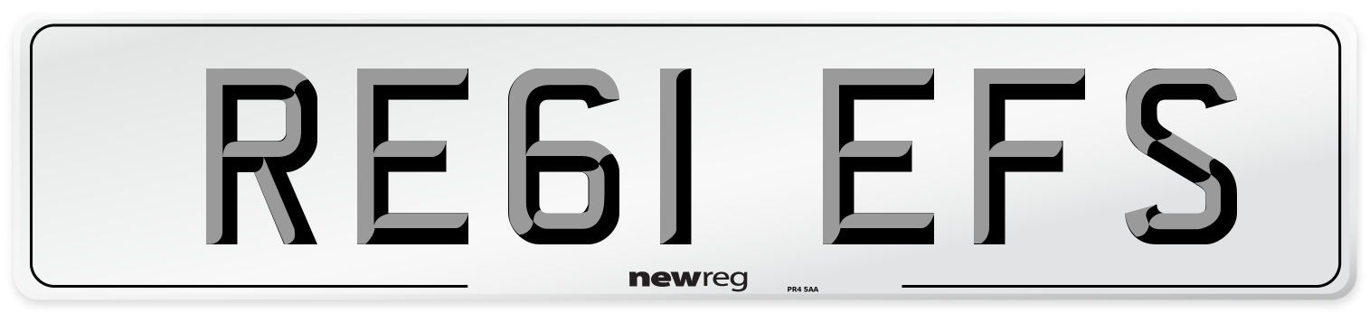 RE61 EFS Number Plate from New Reg